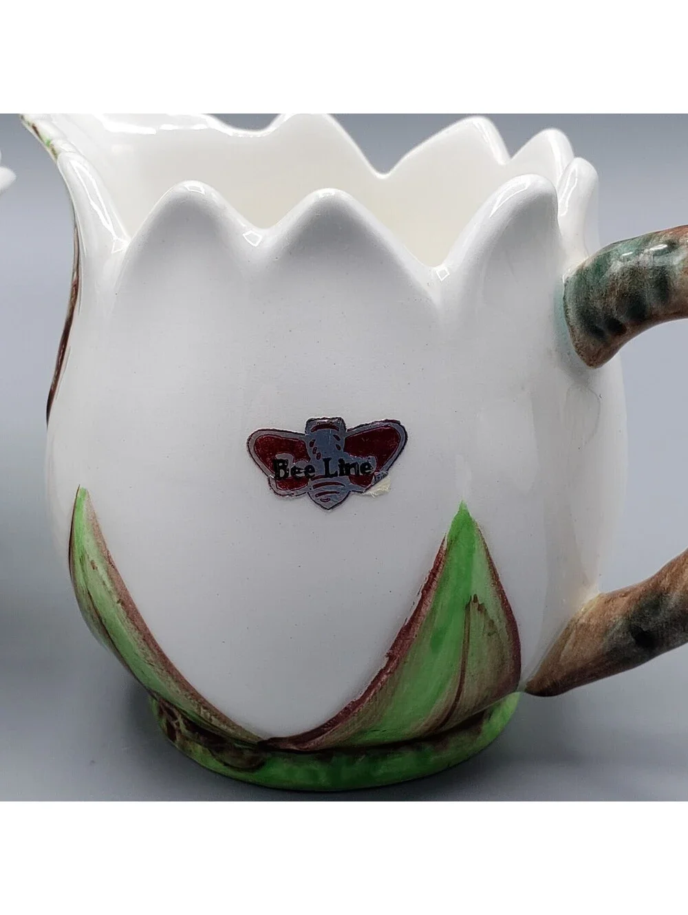 Vintage Lefton Bee Line Creamer & Sugar Set Bumble Bee Ceramic #1291 Japan